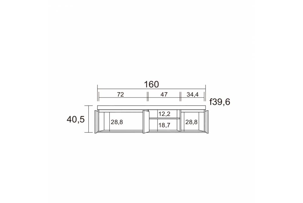 MUEBLE TV ELIS 160 CM