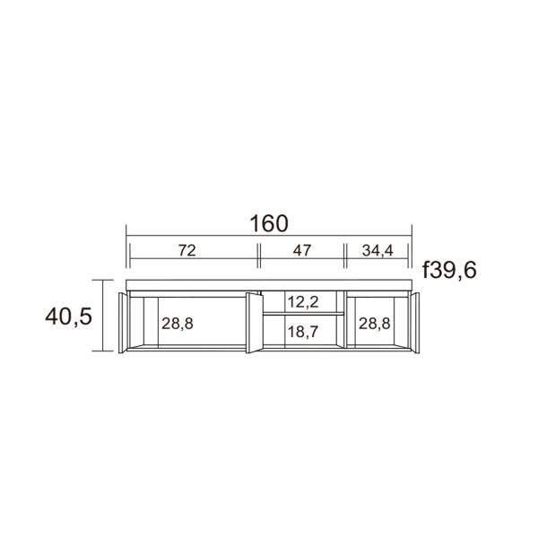 MUEBLE TV ELIS 160 CM