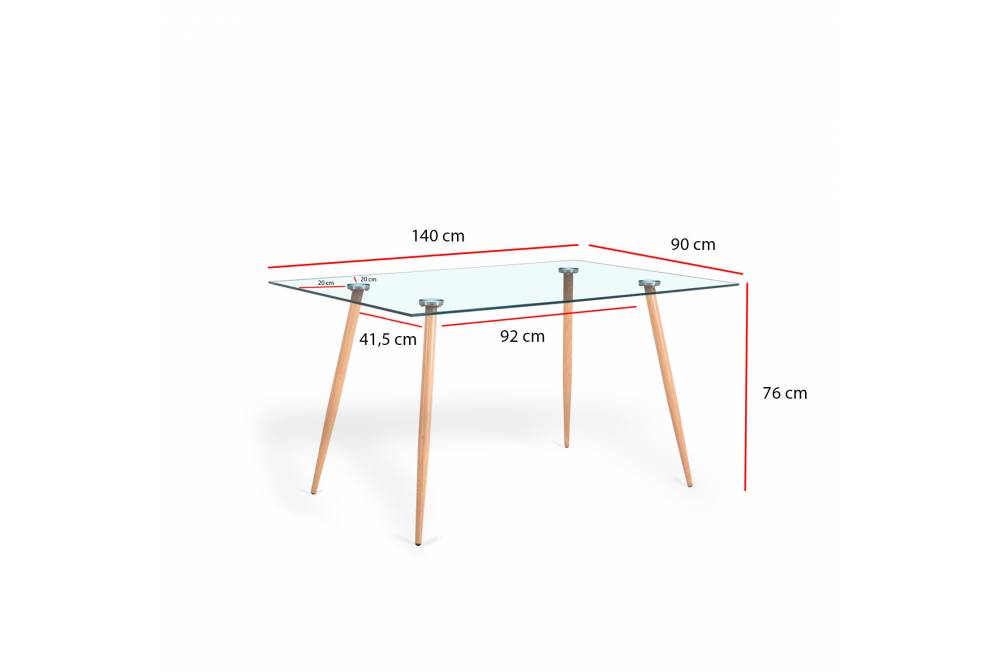 PACK MESA DE JANTAR FOREST 140 CM E 4 CADEIRAS ESTOFADAS CORO ANTRACITE - Conjuntos de mesas e cadeiras 