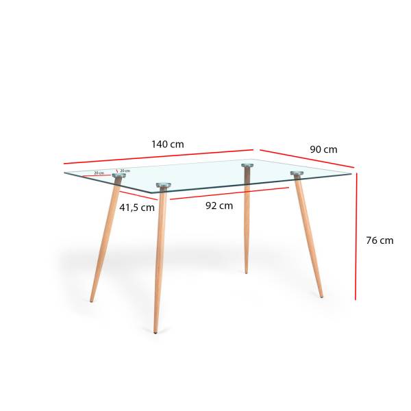 PACK MESA DE JANTAR FOREST 140 CM E 4 CADEIRAS ESTOFADAS CORO ANTRACITE - Conjuntos de mesas e cadeiras 