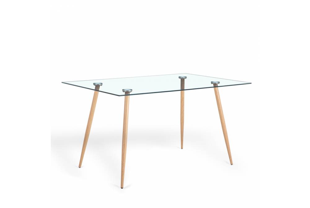 PACK MESA DE COMEDOR FOREST 140 CM Y SILLA TAPIZADA CORO ARENA - Conjuntos de mesas e cadeiras 