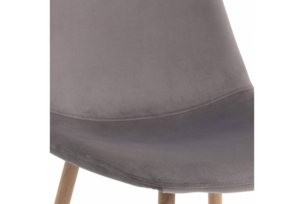 PACK MESA DE COMEDOR FOREST 140 CM Y SILLA CORO VELVET NATURE GRIS - Conjuntos de mesas e cadeiras 