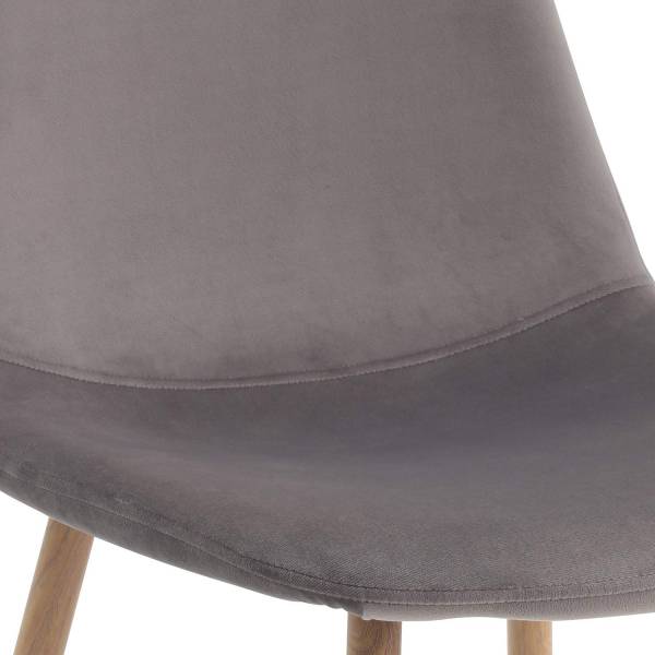 PACK MESA DE COMEDOR FOREST 140 CM Y SILLA CORO VELVET NATURE GRIS - Conjuntos de mesas e cadeiras 