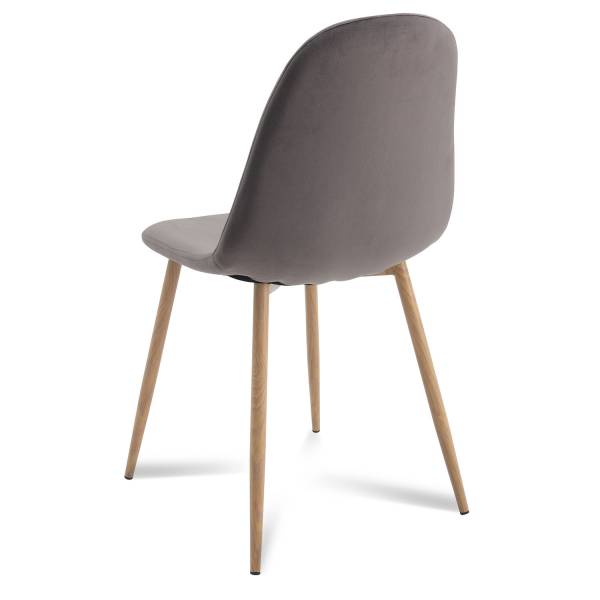 PACK MESA DE COMEDOR FOREST 140 CM Y SILLA CORO VELVET NATURE GRIS - Conjuntos de mesas e cadeiras 