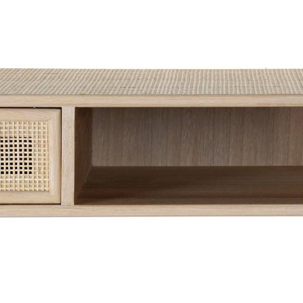 CONSOLA RECIBIDOR MADERA-RATAN NATURAL DE 120 X 42,5 X 78 CM - Móveis de entrada 