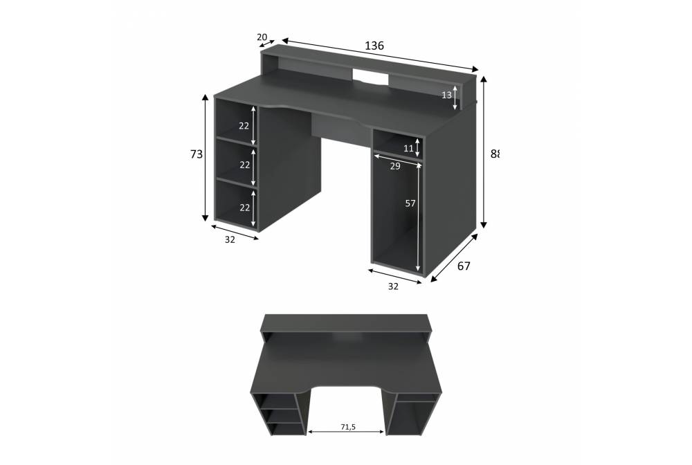 MESA DO COMPUTADOR PRINCIPAL - Secretárias 