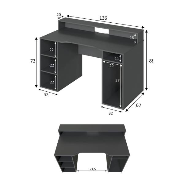 MESA DO COMPUTADOR PRINCIPAL - Secretárias 