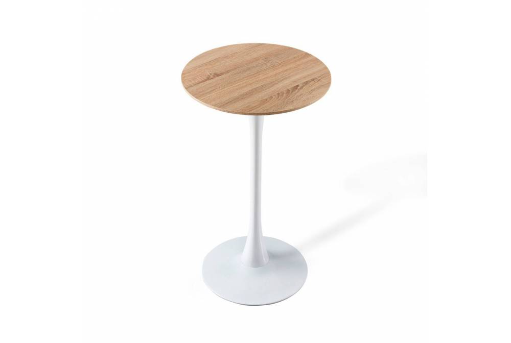 MESA ALTA IBIZA WHITE-WOOD Ø60 CM - Mesas altas 