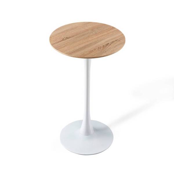 MESA ALTA IBIZA WHITE-WOOD Ø60 CM - Mesas altas 