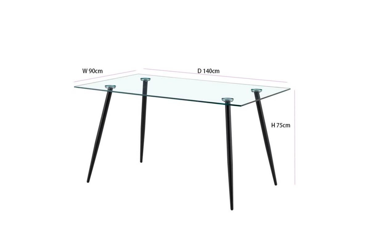 MESA DE JANTAR DE 145 CM DE FLORESTA NEGRA - Mesas retangulares 