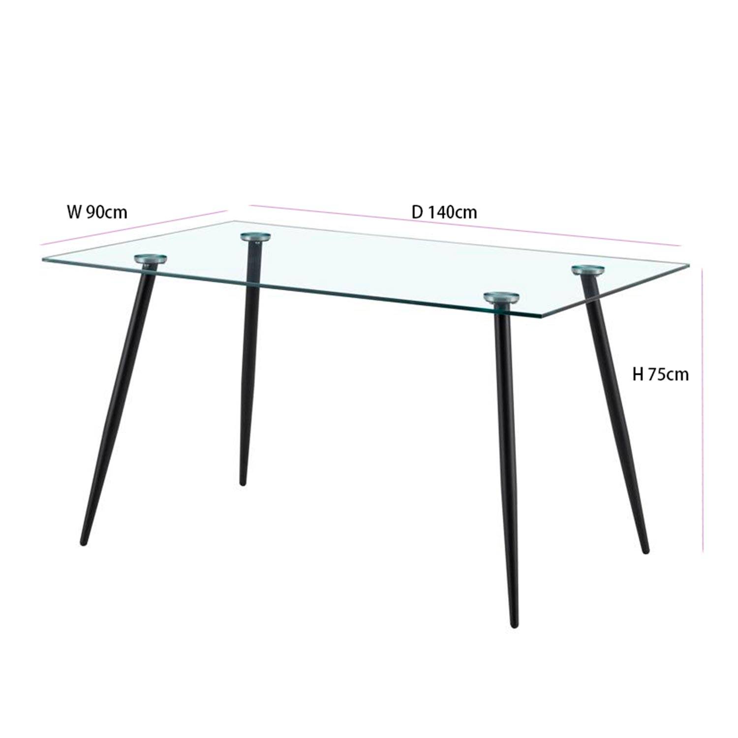 MESA DE JANTAR DE 145 CM DE FLORESTA NEGRA - Mesas retangulares 