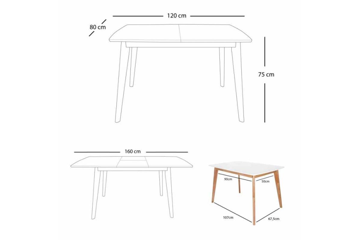 MESA EXTENSIBLE TWEEN WOOD - Mesas Extensíveis 