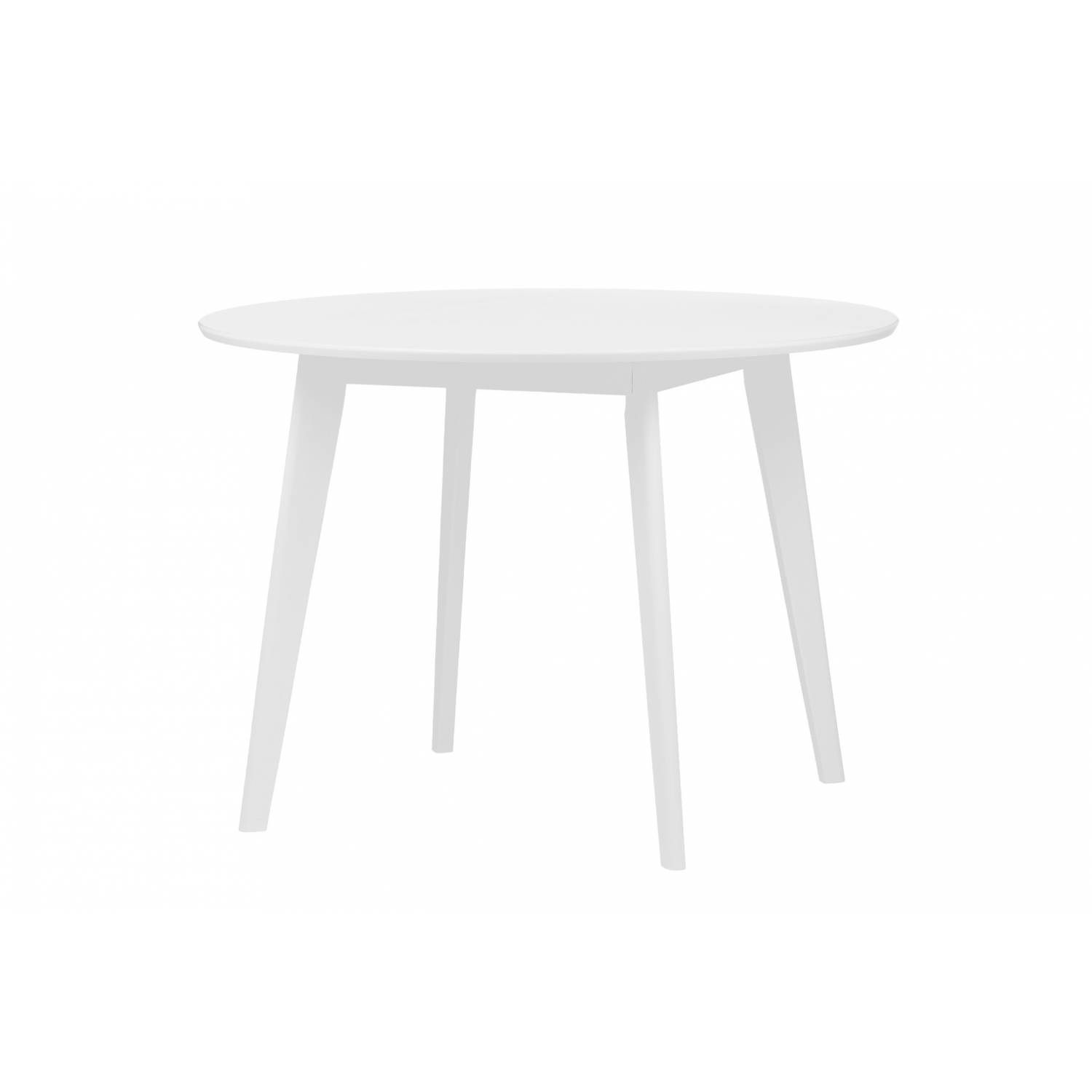 PACK DE MESA REDONDA ZIRA BRANCA DE 106 CM E 4 CADEIRAS TIGA - Conjuntos de mesas e cadeiras 