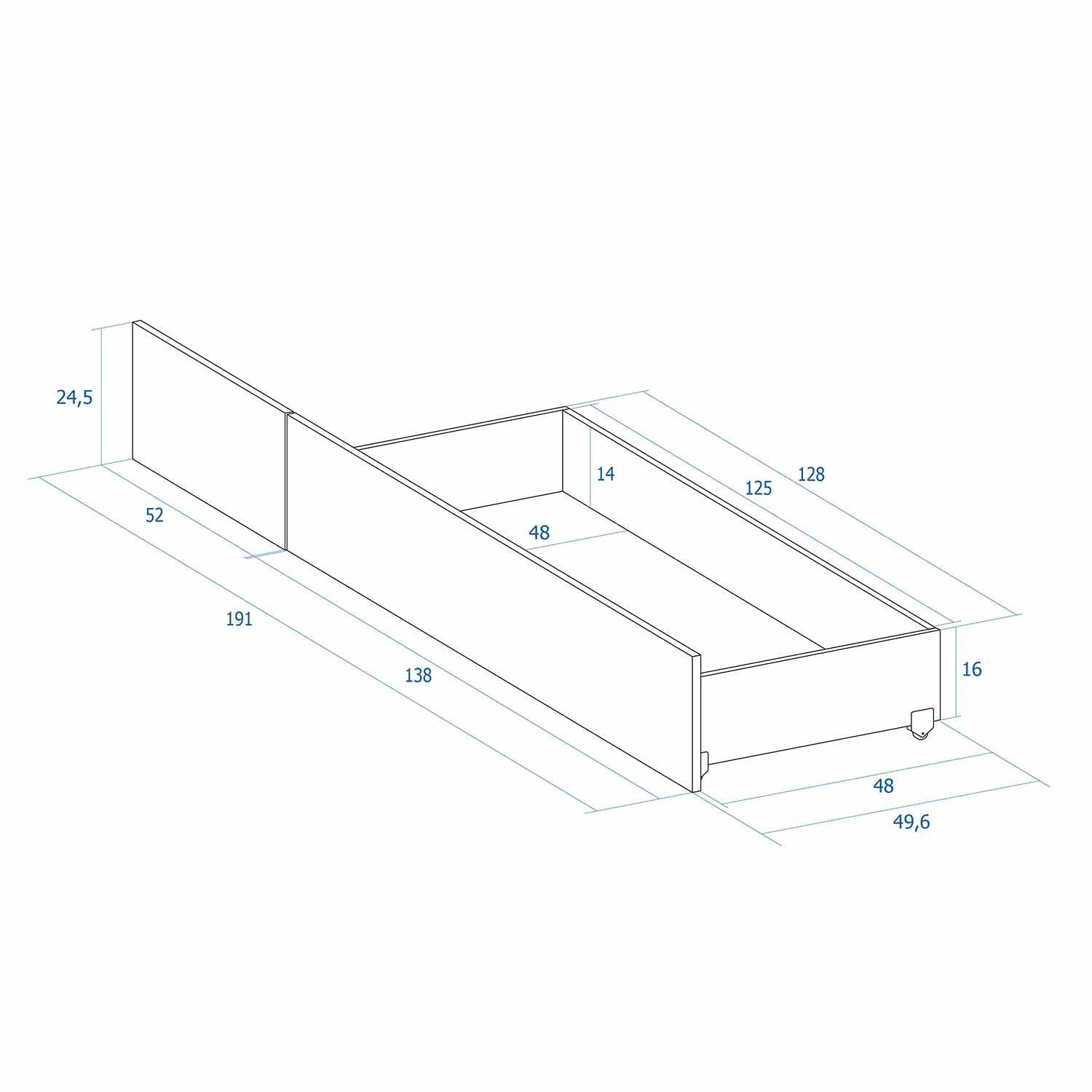 Gaveta da cama, conjunto de quarto